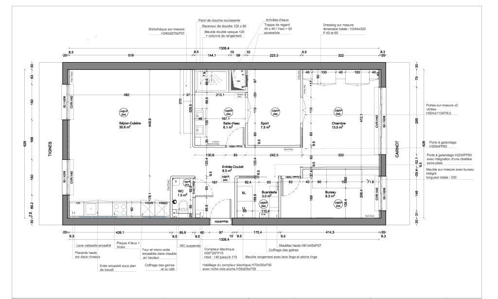 rénovation appartement plan agencement