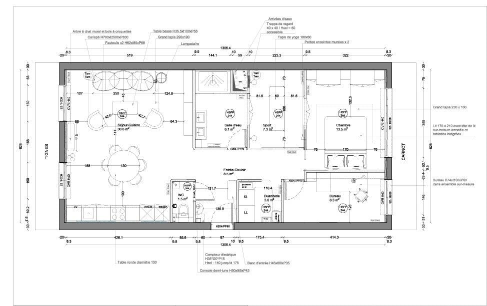 rénovation appartement plan aménagement